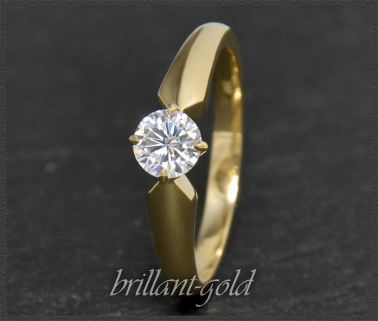 Diamant 585 Gelbgold Ring mit 0,53ct, Si1