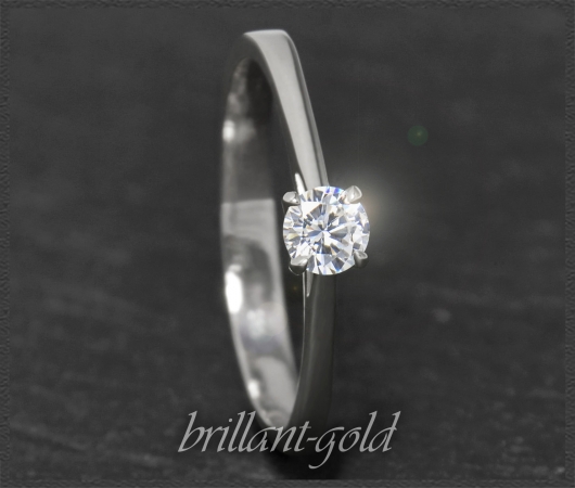 Brillant 585 Gold Ring; 0,29ct, inkl. DGI Zertifikat