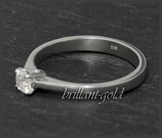 Brillant 585 Gold Ring; 0,29ct, inkl. DGI Zertifikat