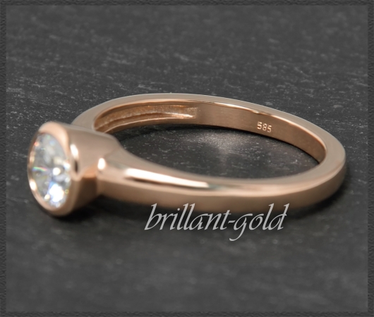 Brillant Ring aus 585 Gold, 0,75ct, River E, Si2-3