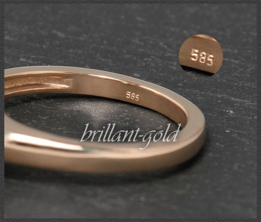 Brillant Ring aus 585 Gold, 0,75ct, River E, Si2-3