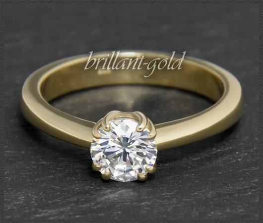 Brillant 585 Gelbgold Ring mit 1,06ct, River, Si