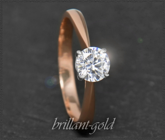 Brillant Ring 585 Gold mit 0,64ct, River E, Si2