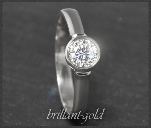 Diamant Ring aus 585 Gold; Brillant 0,56ct, Si3