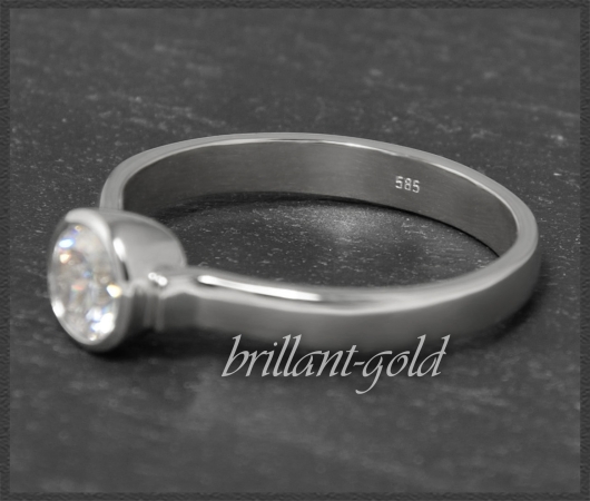 Diamant Ring aus 585 Gold; Brillant 0,56ct, Si3