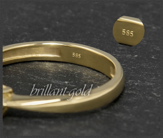 Brillant Ring 585 Gold; 0,37ct, Si1; DGI Zertifikat