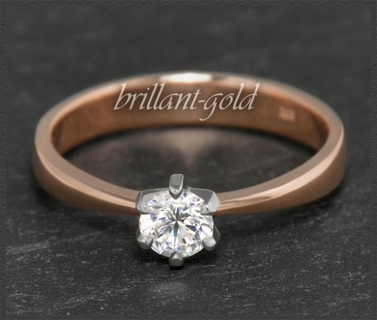 Brillant Ring aus 585 Gold mit 0,45ct, VVS2
