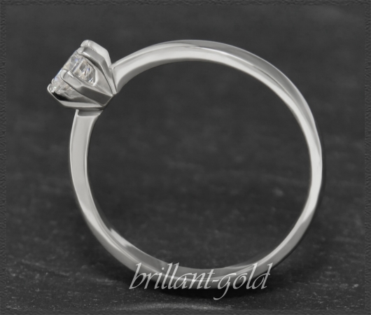 Gold Brillant Ring 0,48ct, River D, Si1; Weißgold