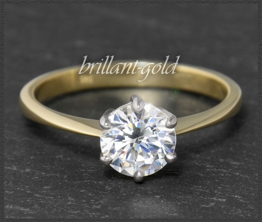 Brillant Ring aus 585 Gold; 1,05ct, VS1