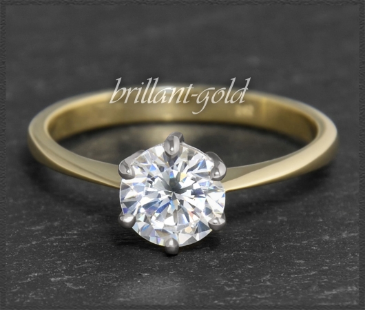 Brillant Ring aus 585 Gold; 1,05ct, VS1