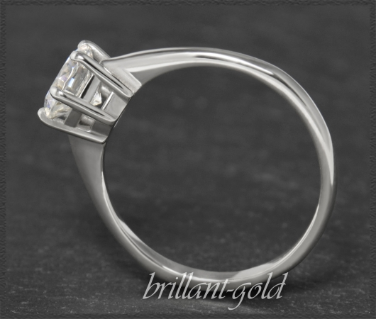 Brillant 585 Gold Ring; 1,02ct, Top Wesselton, Si2