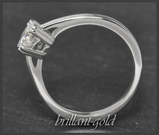 Brillant 585 Gold Solitär Ring, 0,61ct; Si1