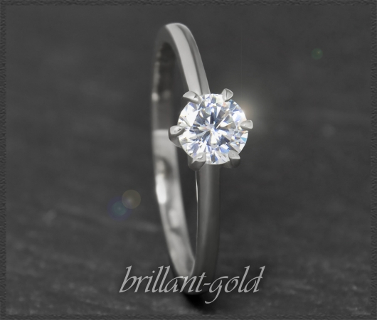 Diamant Ring 0,53ct in River D & Si2; 585 Gold