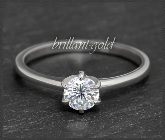 Diamant Ring 0,53ct in River D & Si2; 585 Gold
