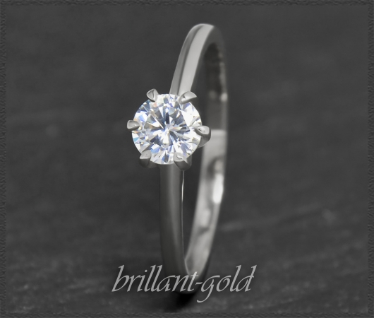 Diamant Ring 0,53ct in River D & Si2; 585 Gold