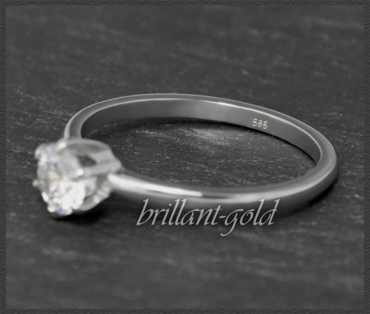 Brillant 585 Gold Ring; 0,52ct, mit DGI Zertifikat