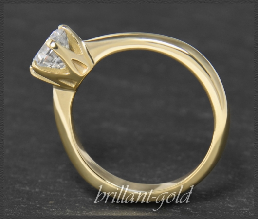 Brillant Ring 585 Gold 1,0ct, Top Wesselton & VS1