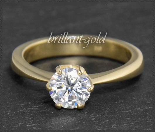 Brillant 585 Gold Ring; 1,01ct, IF; mit IGI Zertifikat