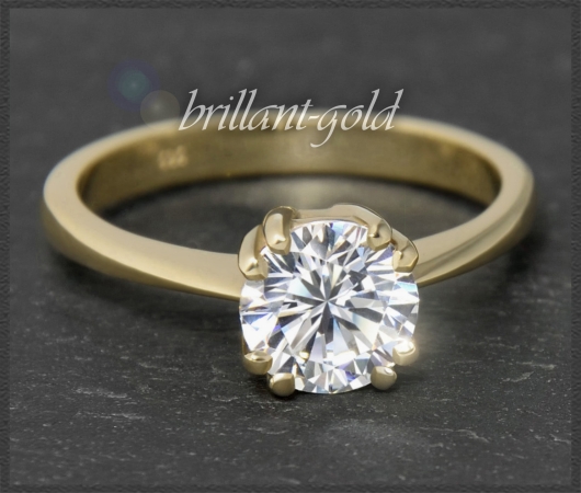 Brillant Ring aus 585 Gelbgold mit 1,26ct, Si2