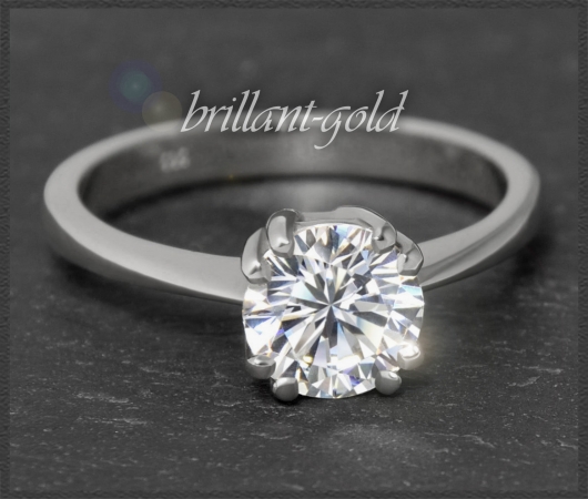 Brillant Ring in 585 Gold; 1,25ct, River E & Si1