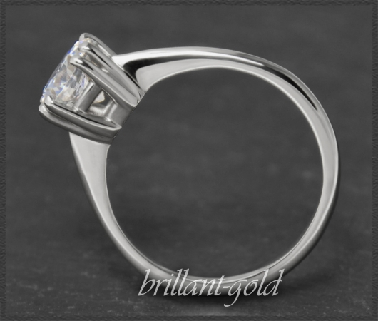 Brillant Ring in 585 Gold; 1,25ct, River E & Si1