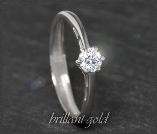 Brillant 585 Gold Ring, 0,24ct, mit DGI Zertifikat