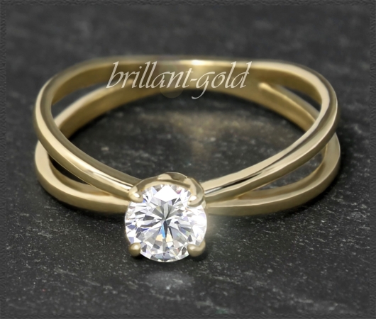 Brillant 585 Gelbgold Ring mit 0,57ct; VS1