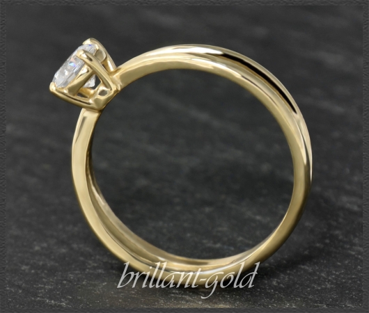 Brillant 585 Gelbgold Ring mit 0,57ct; VS1