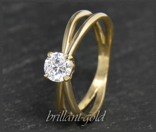 Brillant 585 Gelbgold Ring mit 0,57ct; VS1