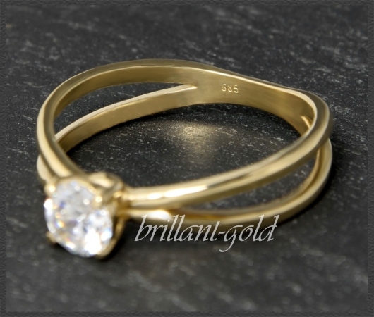 Brillant 585 Gelbgold Ring mit 0,57ct; VS1
