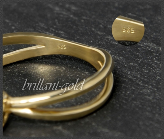 Brillant 585 Gelbgold Ring mit 0,57ct; VS1