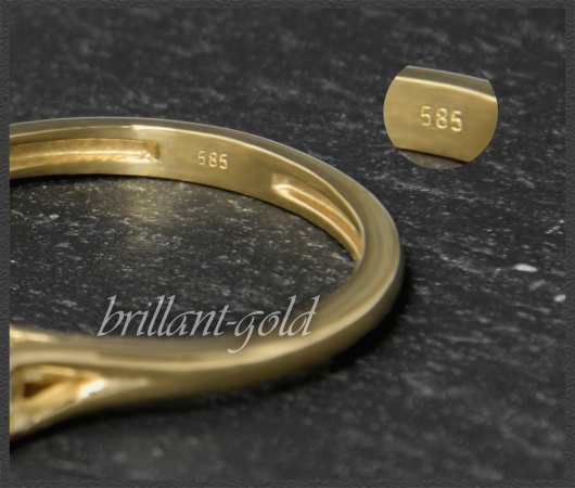 Brillant 585 Gold Ring 0,26ct, Top Wesselton, Si