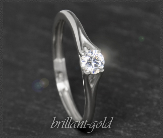 Brillant Ring aus 585 Gold, 0,25ct, Top Wesselton, VS1