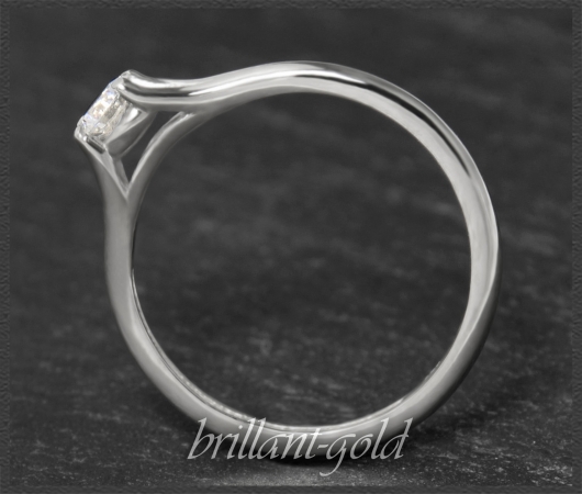 Brillant 585 Gold Ring 0,25ct, Si2; mit DGI Zertifikat