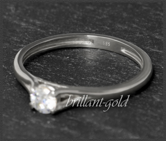Brillant Ring aus 585 Gold, 0,25ct, Top Wesselton, VS1
