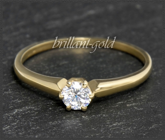 Brillant Ring aus 585 Gold; 0,26ct, Si1 Solitär