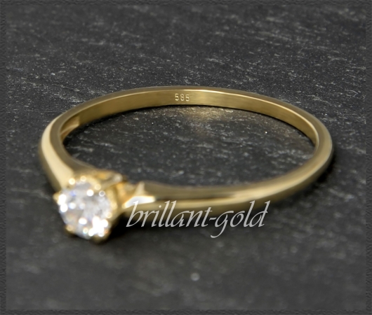 Brillant Ring aus 585 Gold; 0,26ct, Si1 Solitär