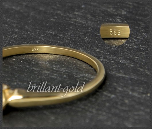 Brillant Ring aus 585 Gold; 0,26ct, Si1 Solitär