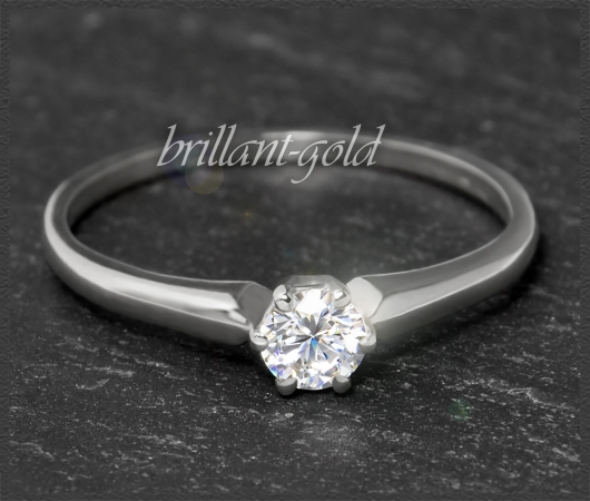 Brillant Ring 0,30ct, Si2; 585 Gold, DGI Zertifikat!