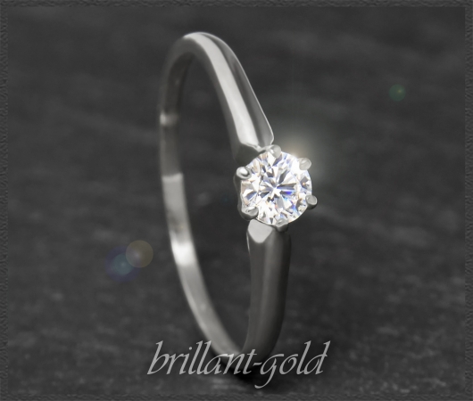 Brillant Ring 0,30ct, Si2; 585 Gold, DGI Zertifikat