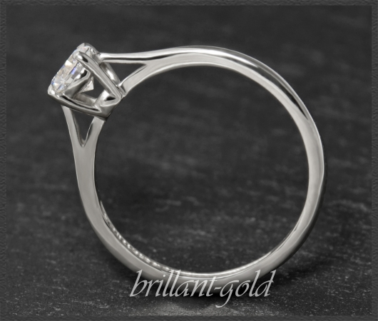 Brillant Ring aus 585 Weißgold; 0,53ct, F & Si1-2