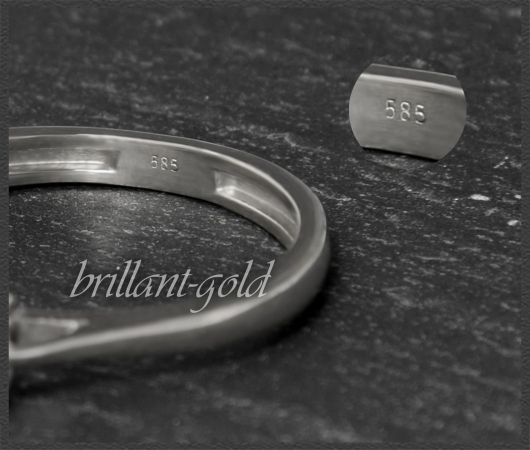 Brillant Ring aus 585 Weißgold; 0,53ct, F & Si1-2