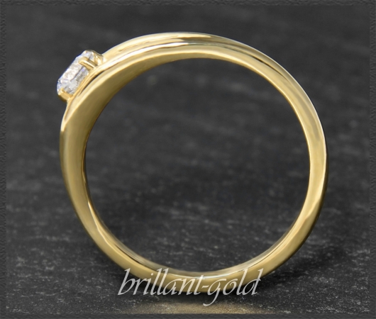 Brillant 585 Gold Ring; 0,22ct, Si1, DGI Zertifikat