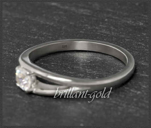 585 Gold Brillant Ring 0,25ct, Si2; DGI Zertifikat