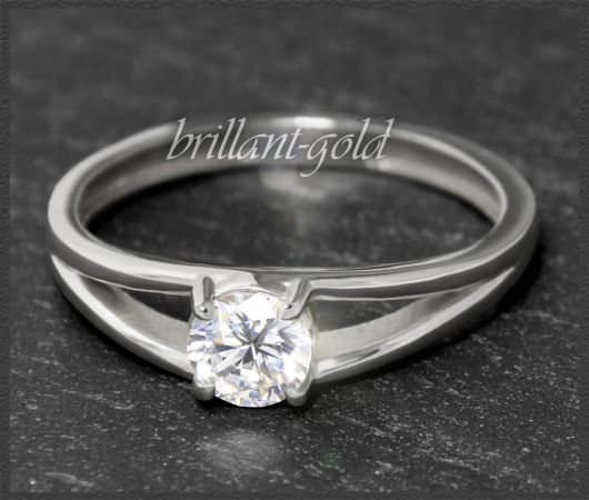 Brillant 585 Gold Ring 0,50ct, Top Wesselton, Si