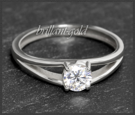 Brillant 585 Gold Ring 0,50ct, Top Wesselton, Si