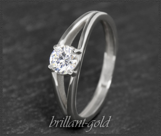 Brillant 585 Gold Ring 0,50ct, Top Wesselton, Si