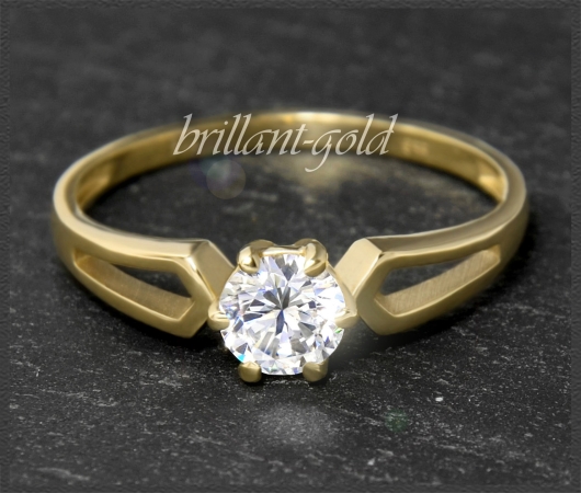 Brillant 585 Gelbgold Ring mit 0,54ct; VS2