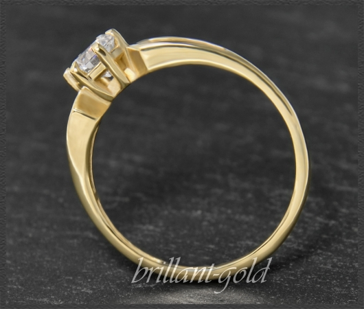Brillant 585 Gelbgold Ring mit 0,54ct; VS2