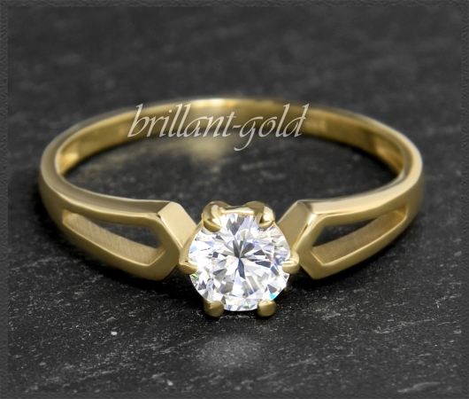Brillant 585 Gelbgold Ring mit 0,54ct; VS2